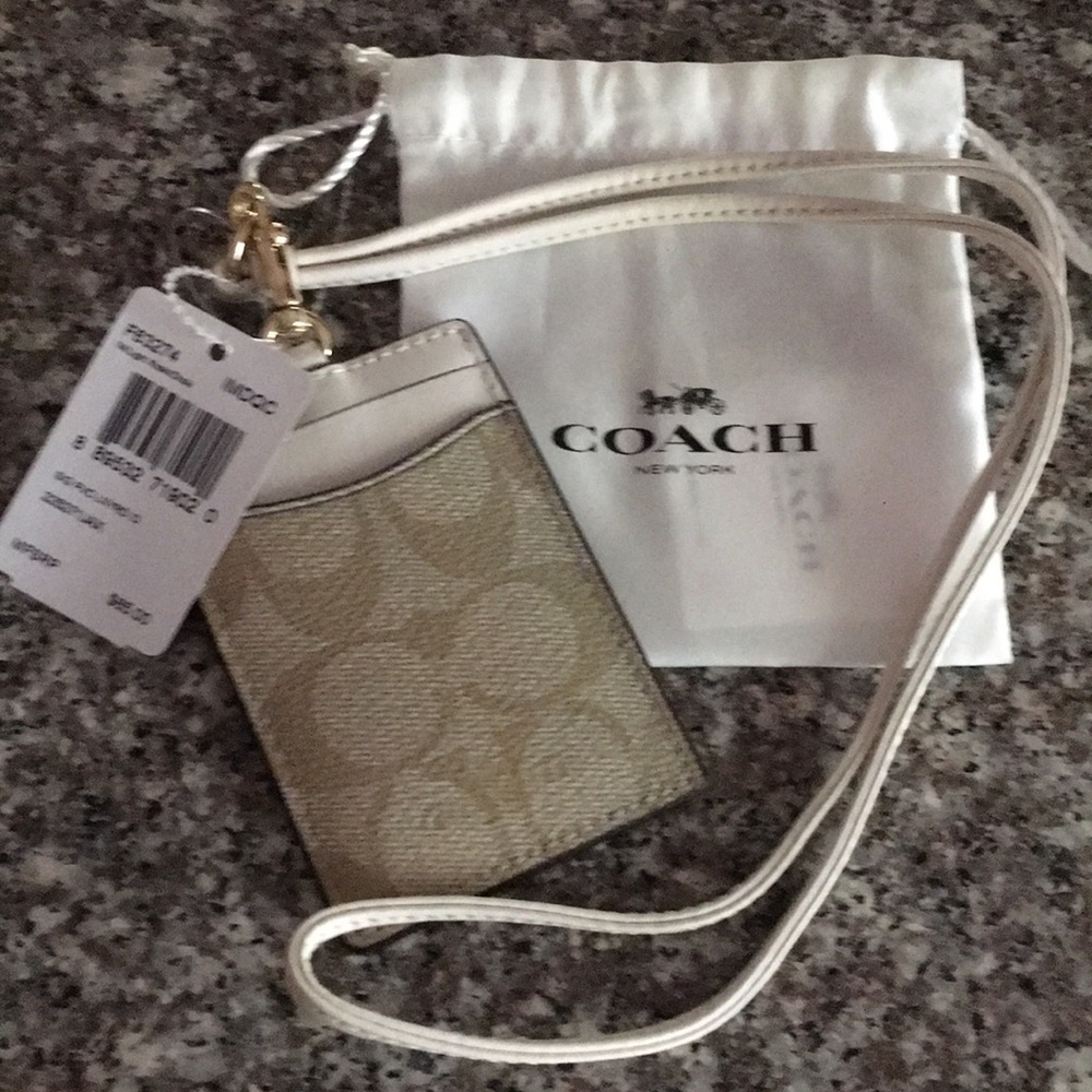 Authentic Coach lanyard ID/card lanyard w/Bag